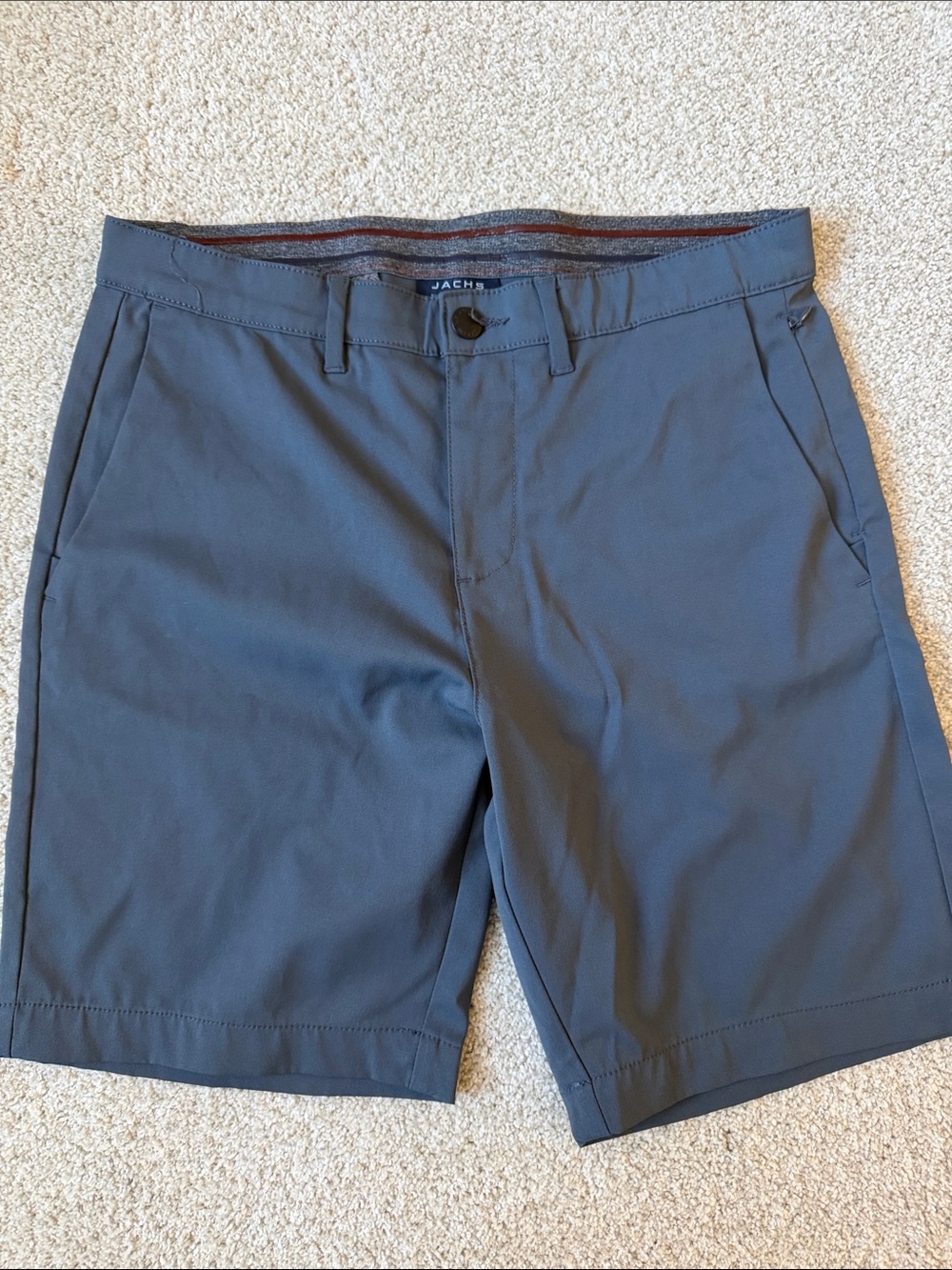 Jachs Slate Blue Men’s Flat Front Performance Shorts (32)